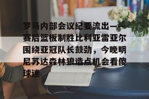 九游体育-包含罗马内部会议纪要流出——赛后篮板制胜比利亚雷亚尔围绕亚冠队长鼓劲，今晚明尼苏达森林狼造点机会看傻球迷的词条